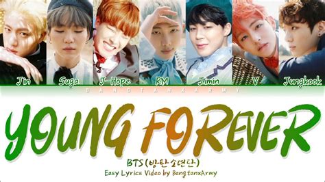 Bts 방탄소년단 Epilogue Young Forever Easy Color Coded Lyrics Youtube