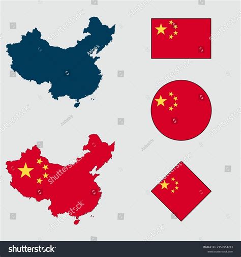 Vector China Country Outline Silhouette Flag Stock Vector (Royalty Free ...