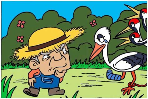 The Farmer And The Stork Fable A Tale Of Kindness And Understanding