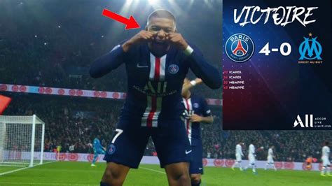 Psg Vs Om 4 0 Trop Facile Pour Paris Youtube