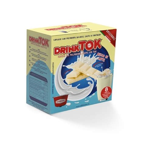 DrinkTok Cioccolato Bianco E Latte 8 Capsule Compatibili Con Le