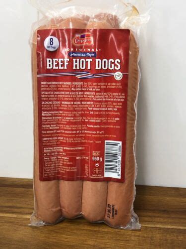 Jumbo Beef Hot Dog Sausages 960g 8 Quarter Pounders Sausages