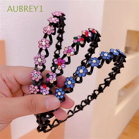 Aubrey1 Trendy Korean Style Hairbands Sweet Crystal Women Hair Hoop