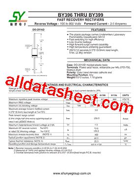 BY398 Datasheet PDF Shunye Enterprise