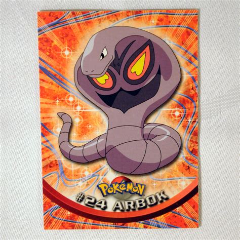 24 Arbok 1999 Topps Pokemon TV Animation Series 1 NM Scoopy S Collection