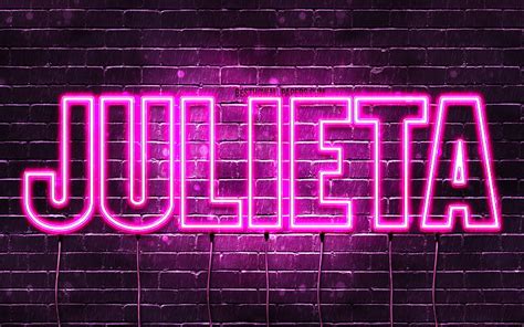 Julieta with names, female names, Julieta name, purple neon lights ...