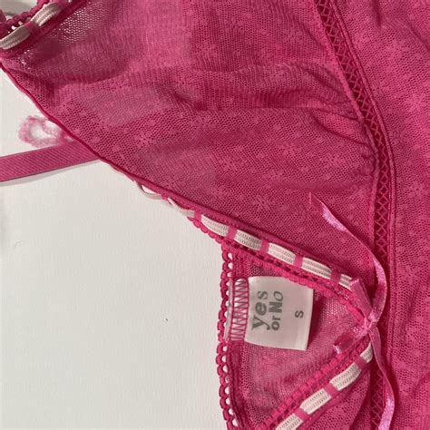 Pink Mesh Lace Lingerie Vest Tank Top From The Depop