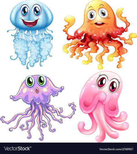 Jelly Fish Royalty Free Vector Image Vectorstock