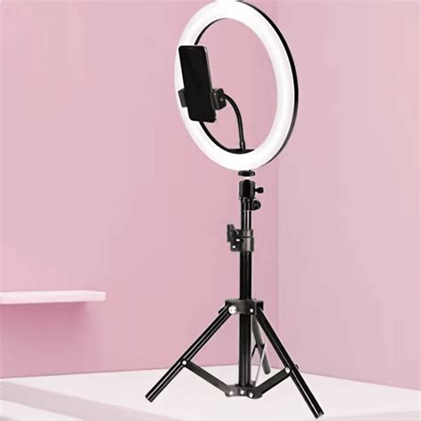 Lámpara de belleza de 10 pulgadas con trípode de 55cm para fotografía y