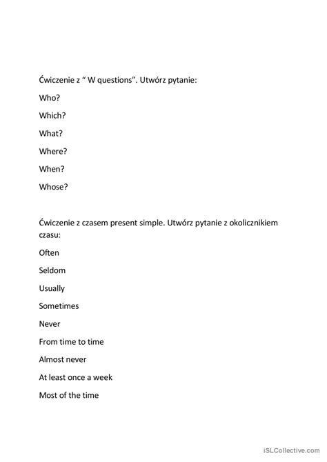 Odmiana To Be To Do Pytania W English ESL Worksheets Pdf Doc