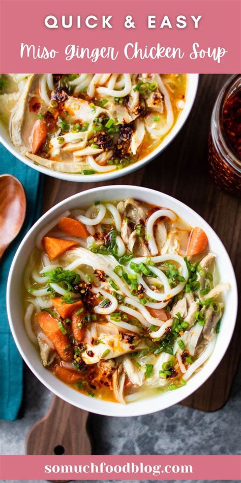 Miso Ginger Chicken Udon Soup Artofit