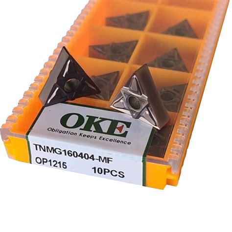 Inserto Pastilha TNMG 160404 EF OP1215 Metal Duro OKE