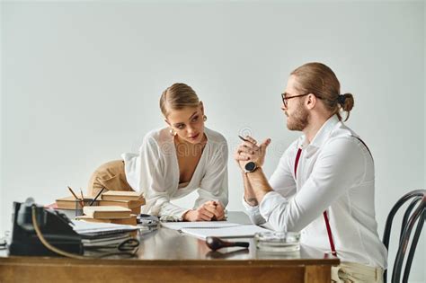 Beautiful Blonde Woman In Attire Stock Photo Image Of Stylish Sensual 305472338