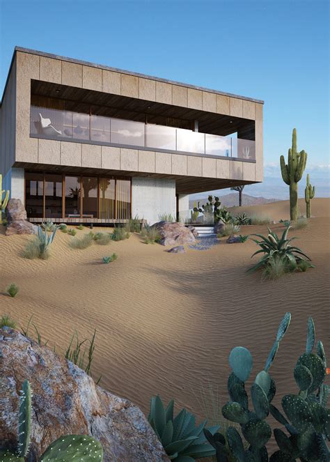 A Modern Desert Villa Santosh Kellur Cgarchitect Architectural