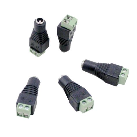 Conector CC Hembra De 5 5 Mm X 2 1 Mm Al Bloque De Terminales 5