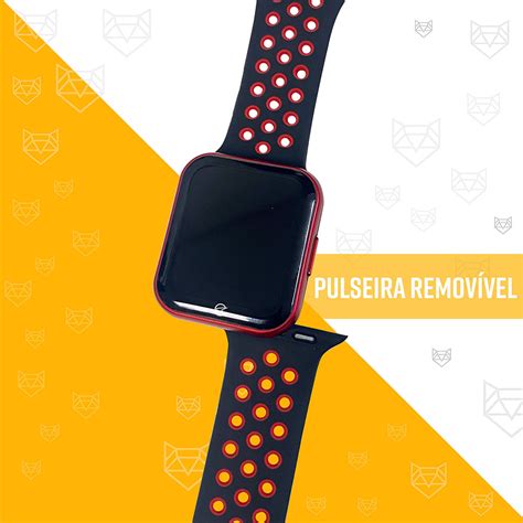 Lebrave Rel Gio Smartwatch Champion Vermelho Digital