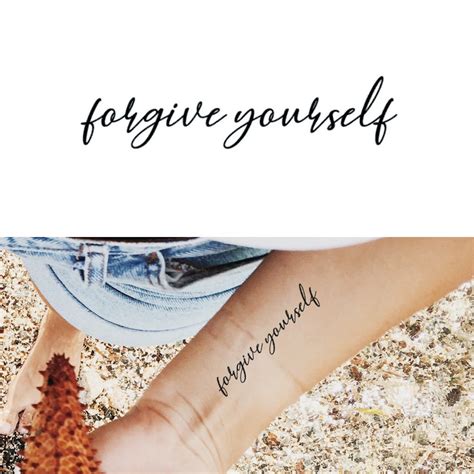 Forgive Yourself set of 2 Forgive Yourself Tattoo / - Etsy