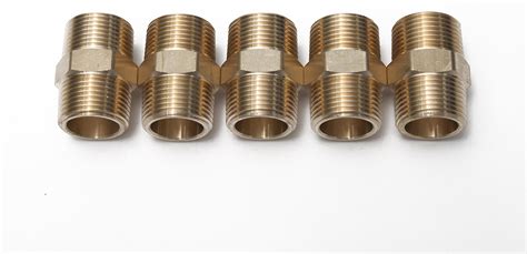 Ltwfitting Brass Pipe Hex Nipple Fitting 14 X 14 Inch Male Pipe Npt Mnpt Mpt Air Fuel Water