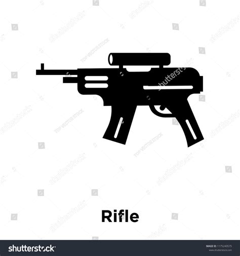 Rifle Icon Vector Isolated On White Background Logo Concept Of Rifle