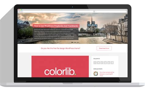 sparkling  flat design wordpress theme colorlib