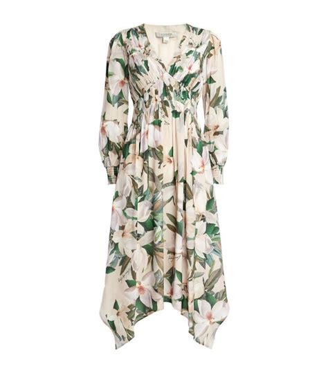 Buy All Saints Floral Estelle Midi Dress - White At 29% Off | Editorialist