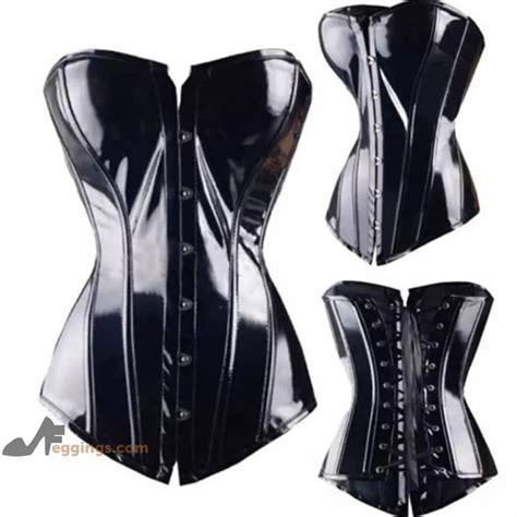 Faux Leather Corset Womens Lingerie Corset Underbust Latex Corset