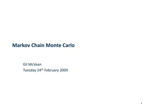 PPT - Markov Chain Monte Carlo PowerPoint Presentation, free download ...