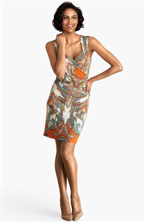 Donna Morgan Sleeveless Print Jersey Sheath Dress Nordstrom