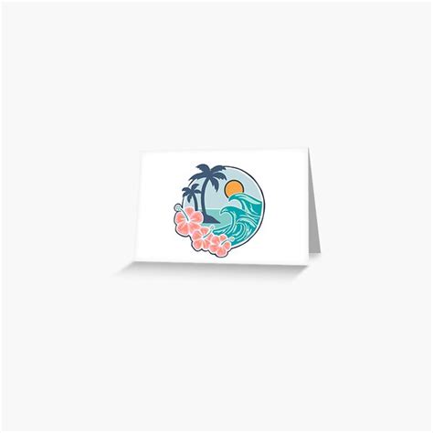 Beach Paradise Greeting Card For Sale By Honeystickersz Redbubble