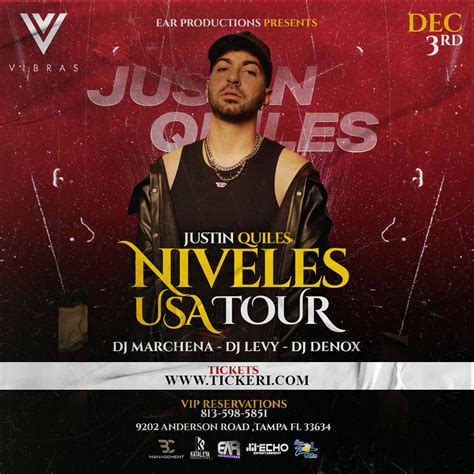 Justin Quiles En Concierto Niveles Usa Tour Tickets Boletos At