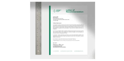 7 Letter Of Recommendation Templates For Doctoral Program