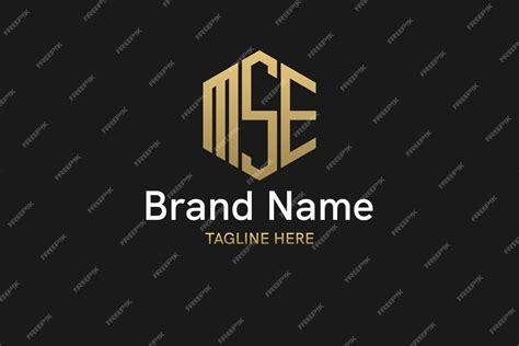 Premium Vector Monogram Hexagon Letter Mse Logo