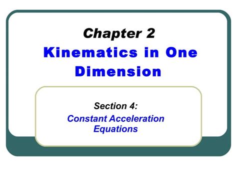 Ch 2 One Dimensional Kinematics Ppt Free Download