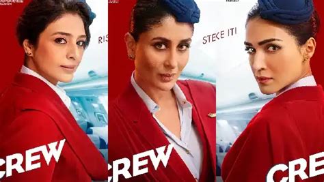 Crew First Poster Kareena Tabu And Kriti Look Stunning As Air Hostesses As Set For Thrilling