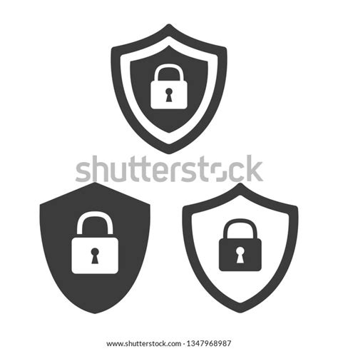 Shield Security Icons Lock Symbol Vector Stock Vector Royalty Free 1347968987 Shutterstock