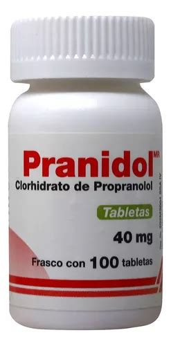 Pranidol Clorhidrato De Propranolol 100 Tabletas 40mg C U Meses Sin