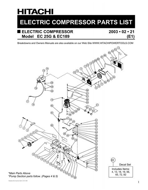 Parts List PDF HITACHI Power Tools