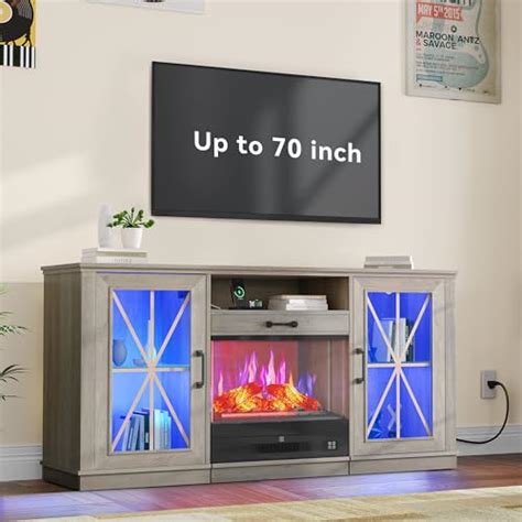 Yitahome Fireplace Tv Stand With Electric Fireplace Inch Tv