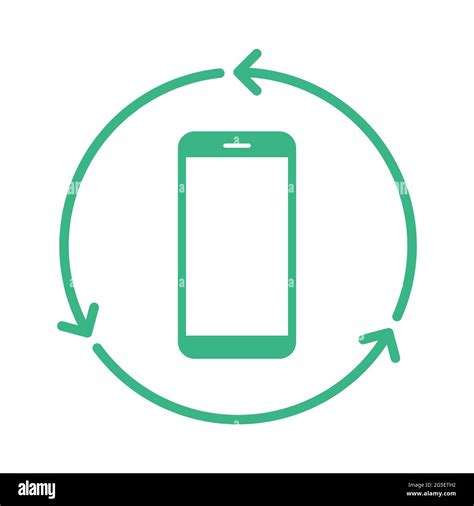 Recycling Cell Phones Sign Mobile Phone Inside Circle Arrows