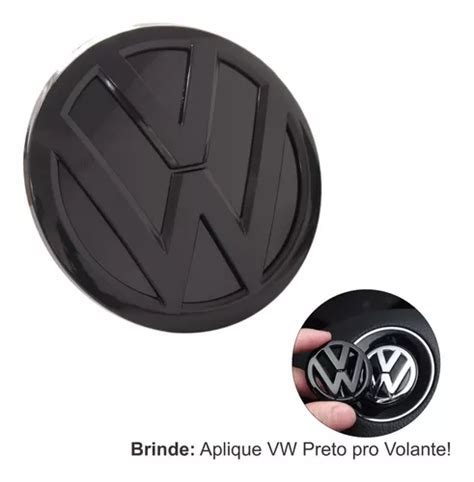 Emblemas Vw Grade Preto Black Piano Novo Polo Virtus T Cross