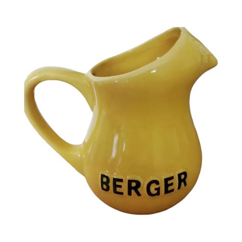 Ancienne carafe Berger Jaune Céramique Logo Vendu