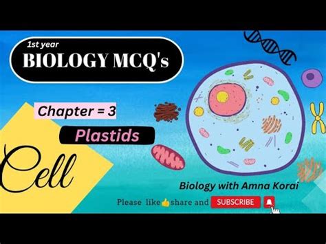 Addition 2022 1st Year Biology Chapter 3 Mcqs On Plastids With