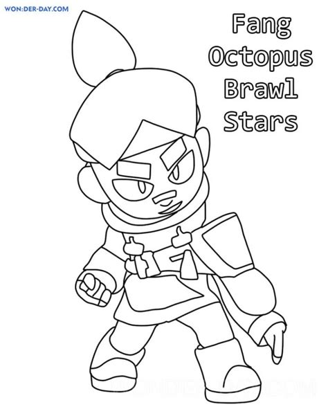 Fang Brawl Stars Coloring Pages Wonder Day — Coloring Pages For