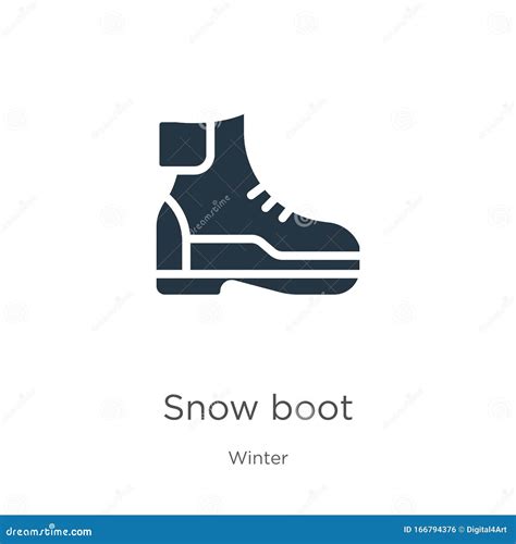 Snow Boot Icon Vector Trendy Flat Snow Boot Icon From Winter