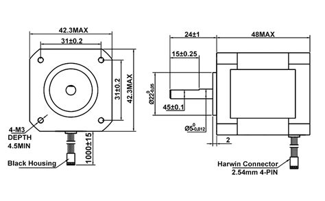 Nema Stepper Motor Bipolar A Ncm Oz In Mm Body Lead W M