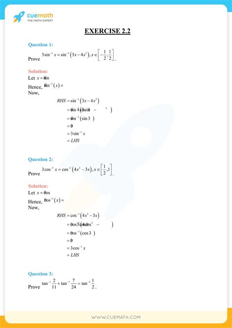 Ncert Solutions For Class 12 Maths Chapter 2 Inverse Trigonometric