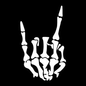 Jual Sticker Tangan Tengkorak Tangan Decal Stiker Fuck You Tangan Tulang Custom Warna Size