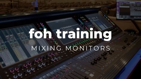 Mixing Monitors With Klang FOH Training YouTube