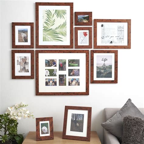 Wilko 8 Multi Aperture Wood Effect Photo Frame 24 X 20 Inch Wilko