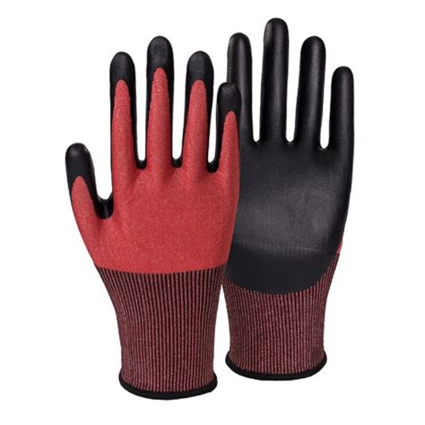 G Cut Resistance Shell Nitrile Micro Foam Palm Coated Gloves Level F